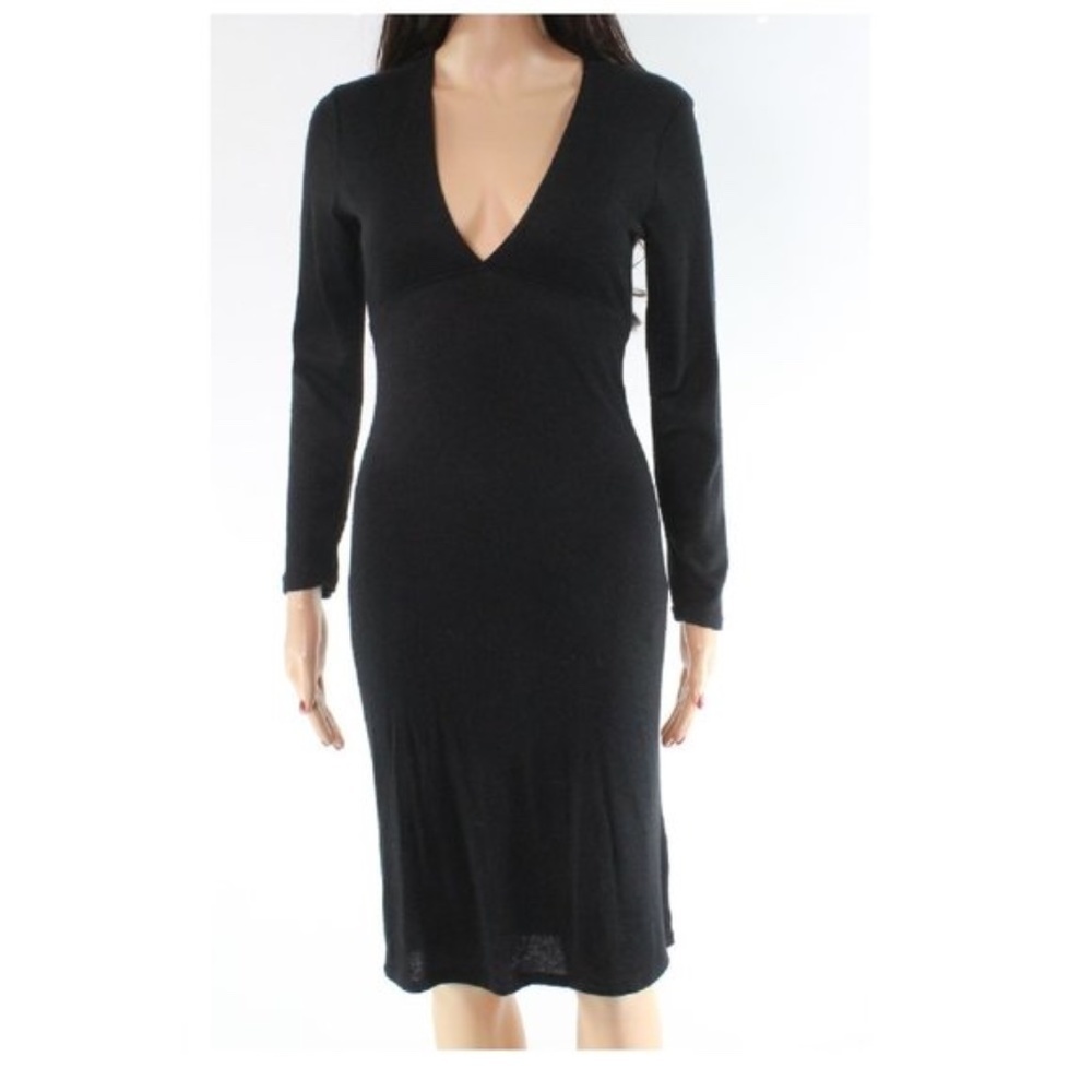 Velvet Torch Surplice Neck Sheath Dress